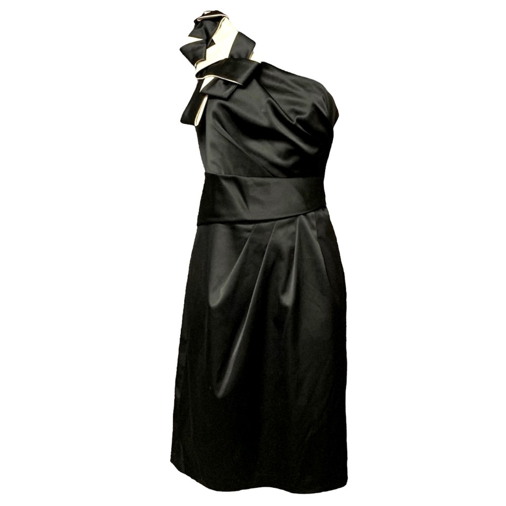 Max and Cleo I‎ Black Satin Cocktail Dress